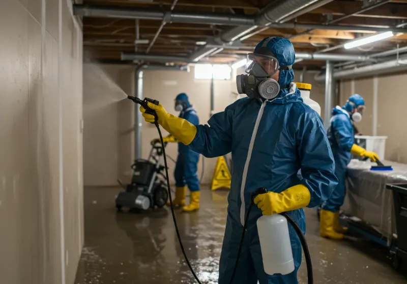 Basement Sanitization and Antimicrobial Treatment process in Pinehurst, ID