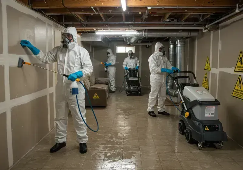 Basement Moisture Removal and Structural Drying process in Pinehurst, ID